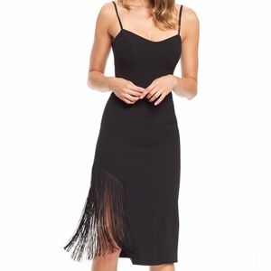 Dress the population black fringe dress size small
